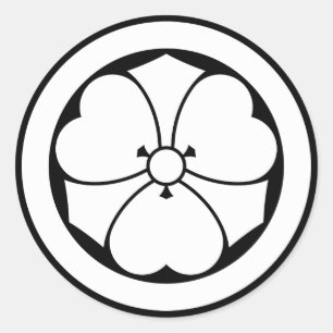 Sticker Rond Oxalis avec épées dans le cercle 1