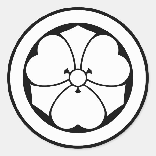 Sticker Rond Oxalis avec épées dans le cercle 1 (Devant)