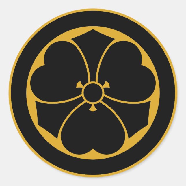 Sticker Rond Oxalis avec épées dans le cercle 1 (Devant)