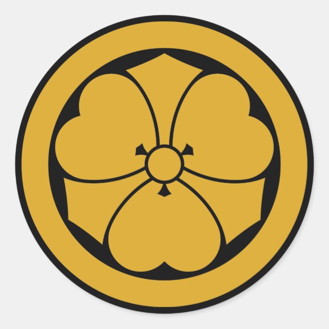 Sticker Rond Oxalis avec épées en cercle 1 (Devant)