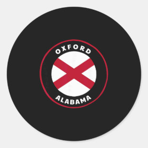 Sticker Rond Oxford Alama Al Drapeau de l'État Dge Vacances