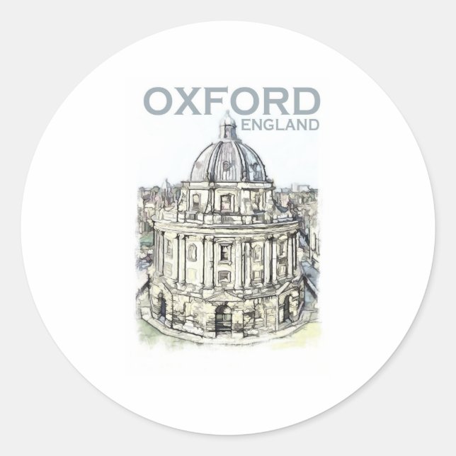 Sticker Rond Oxford Angleterre (Devant)