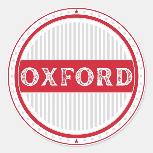Sticker Rond Oxford City Pride Emblem – English Identity (Devant)