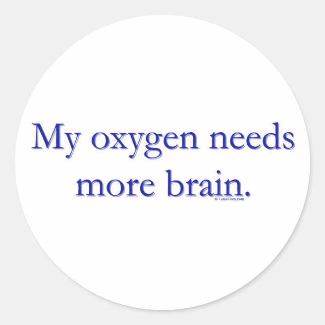 Sticker Rond Oxy cerveau (Devant)