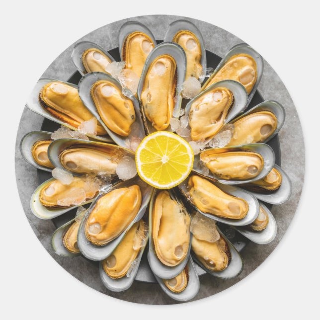 Sticker Rond Oyster Platter (Devant)
