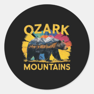 Sticker Rond Ozark Mounts Arkansas Ours Nature Randonnée Campin
