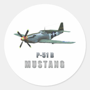 Sticker Rond P-51 B Mustang
