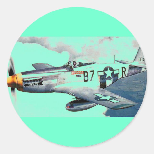 STICKER ROND P-51 MUSTANG (Devant)