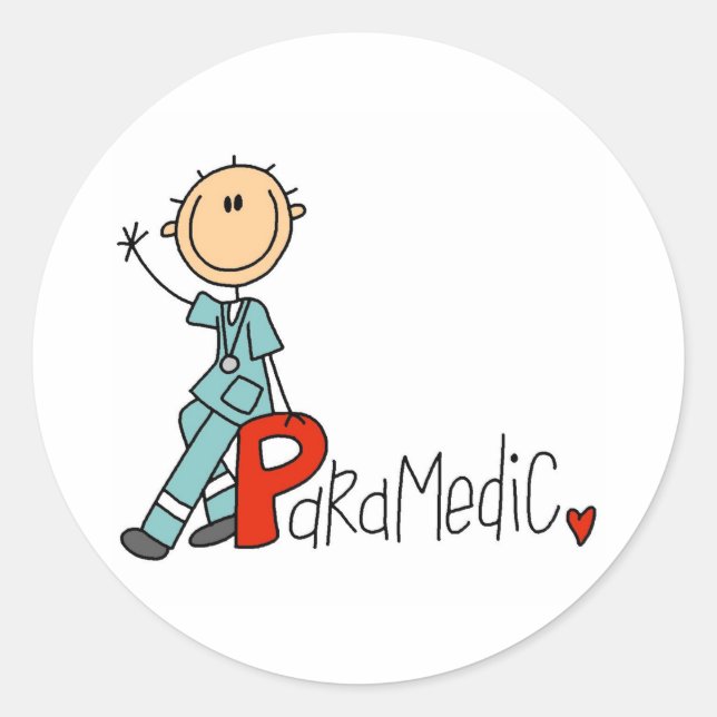 Sticker Rond P est pour Paramedic (Devant)
