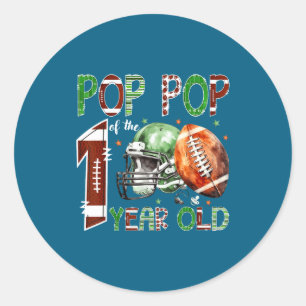 Sticker Rond P P du passionné de football de 1 an 1er anniversa