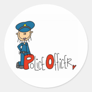 Sticker Rond P pour policier