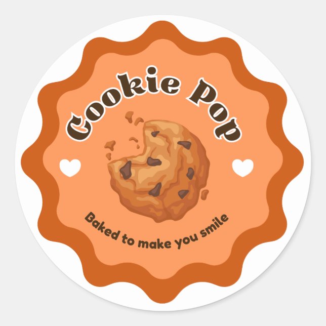 Sticker Rond Pack d'autocollants de cookies mignons  (Devant)