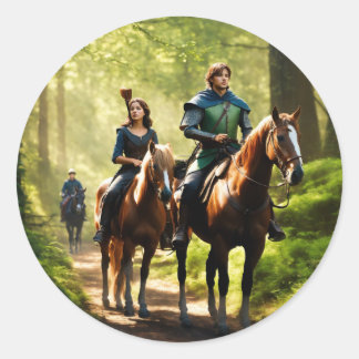 Sticker Rond Pack d'autocollants floraux dynamiques