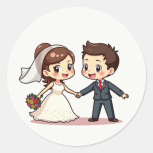 Sticker Rond Pack d'autocollants mariage Delight
