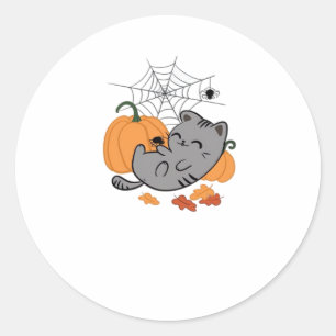 Sticker Rond Pack Halloween Éffrayant et Forfait Graphique Fest