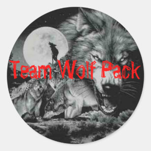 Sticker Rond Pack Wolf Team