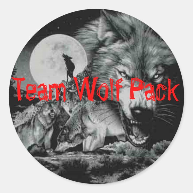 Sticker Rond Pack Wolf Team (Devant)