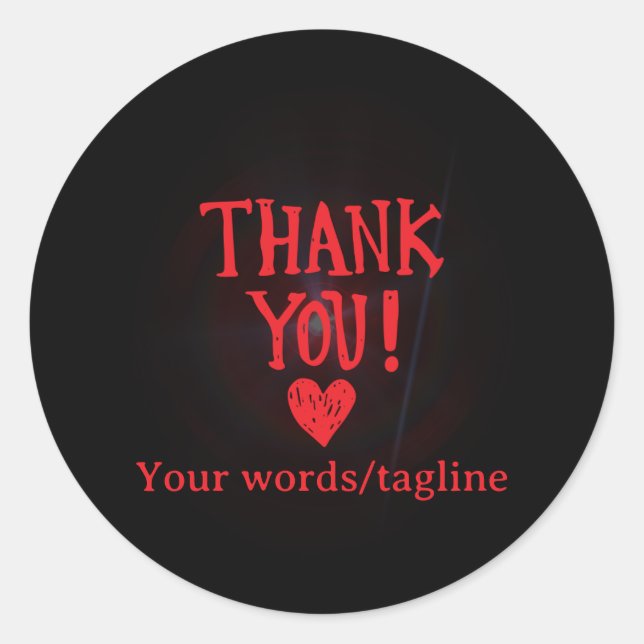 Sticker Rond Packaging de remerciement de style gothique branch (Devant)
