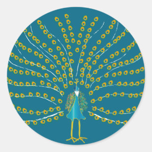 Sticker Rond Pacock