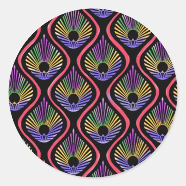 Sticker Rond Pacock (Devant)