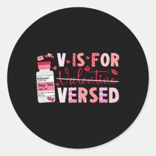 Sticker Rond Pacu Crna Icu Er Nurse Valentines Jour V Est Pour