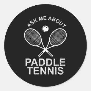 Sticker Rond Paddle Tennis Table Tennis Professional Joueur Thé