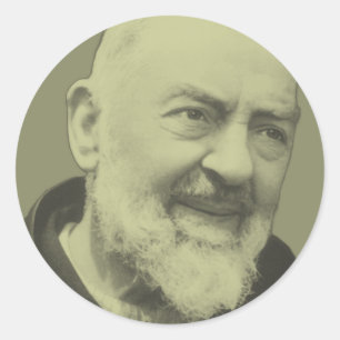 Sticker Rond Padre Pio de Pietrelcina