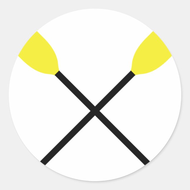 Sticker Rond pagaies kayak croisées (Devant)