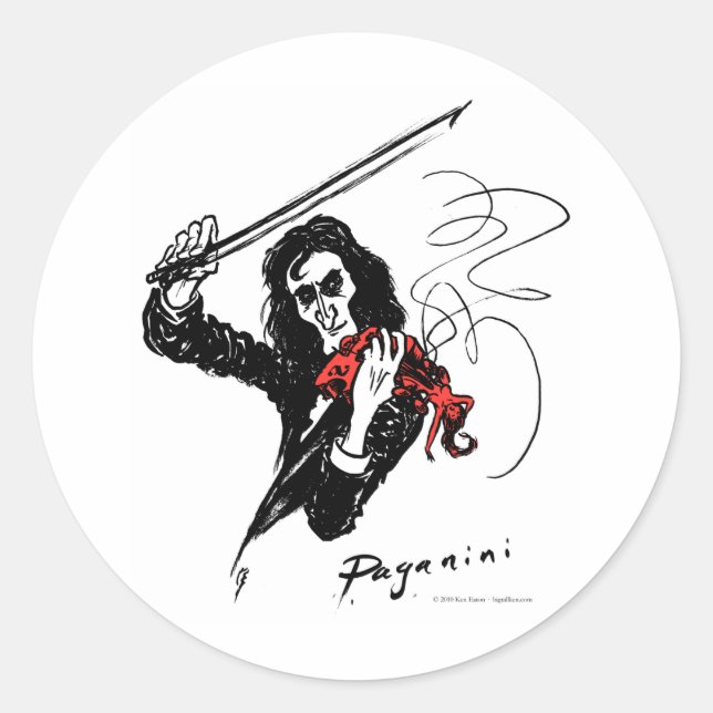 Sticker Rond Paganini color3 b&w&red 300dpi (Devant)