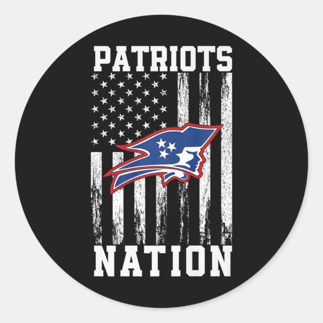 Sticker Rond Page Patriots Logo Nation Hs (Devant)