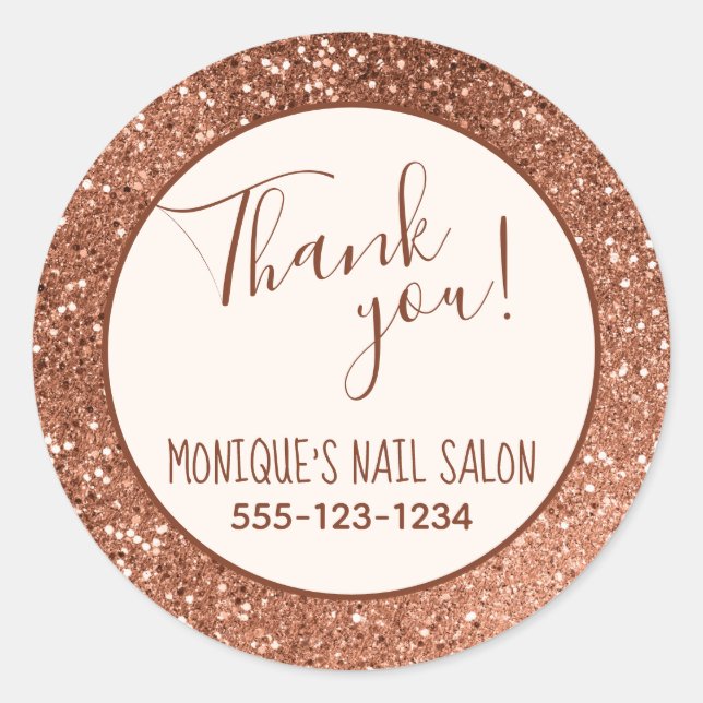 Sticker Rond Paillettes de Chocolat Personnalisées (Devant)