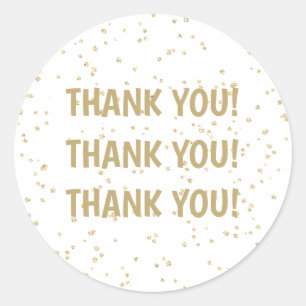 Sticker Rond Paillettes dorées pour anniversaire d'enfant