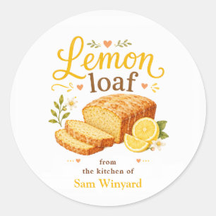 Sticker Rond Pain au citron fait maison dans la cuisine