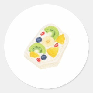 Sticker Rond Pain de fruits au fromage à la crème Kiwi Myrtille