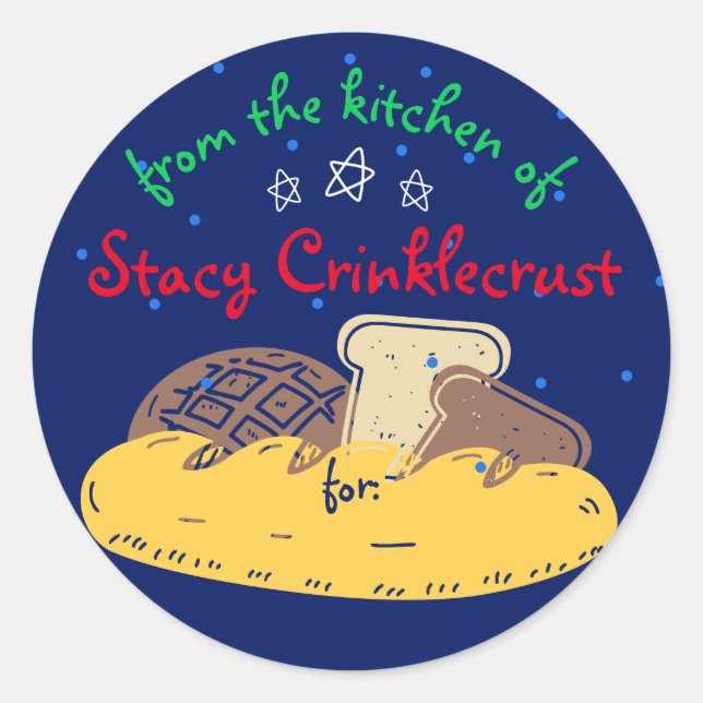 Sticker Rond Pain de Noël personnalisé de la cuisine de (Devant)