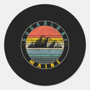 Sticker Rond Pain de sucre Maine Ski Mountain Snowboard Ski W