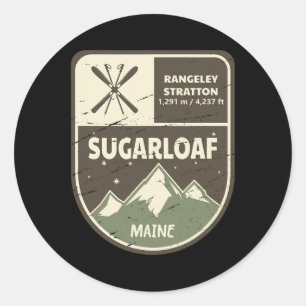 Sticker Rond Pain de sucre Maine Ski Vintage