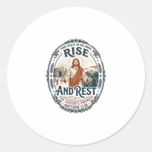 Sticker Rond Pain Jésus au levain Communauté Chemise Foi basée