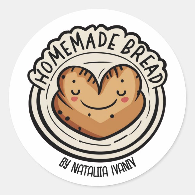 Sticker Rond Pain Maison (Devant)