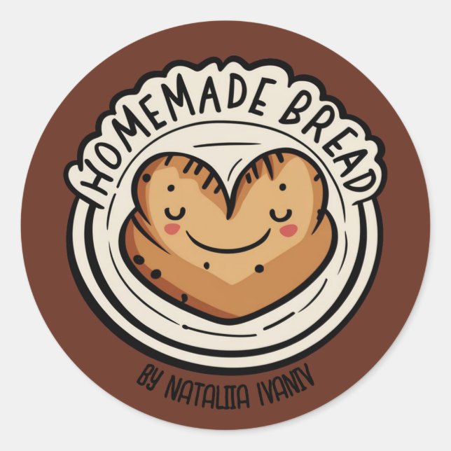 Sticker Rond Pain Maison (Devant)