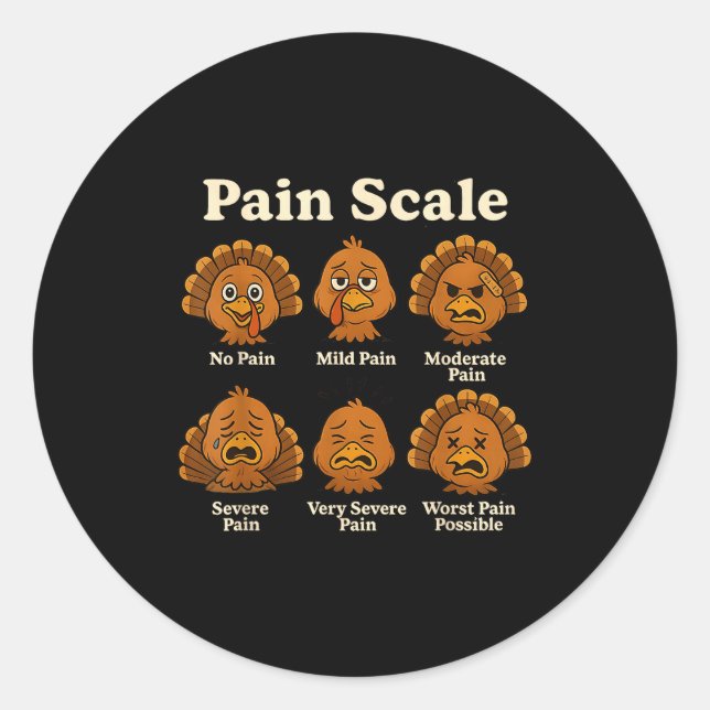 Sticker Rond Pain Scale Pumpkin Pain Essment Trauma Nurse Hallo (Devant)