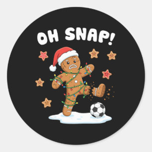 Sticker Rond Pains d'épice de Noël Oh Snap Cookie Noël Vacances