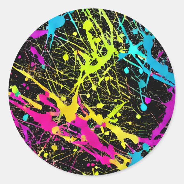 Sticker Rond Paint Neon brillant (Devant)