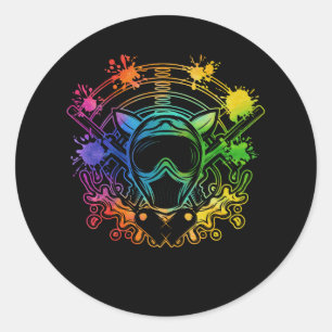 Sticker Rond Paintball Lecteur Paint Tir Paintballer Air Gu