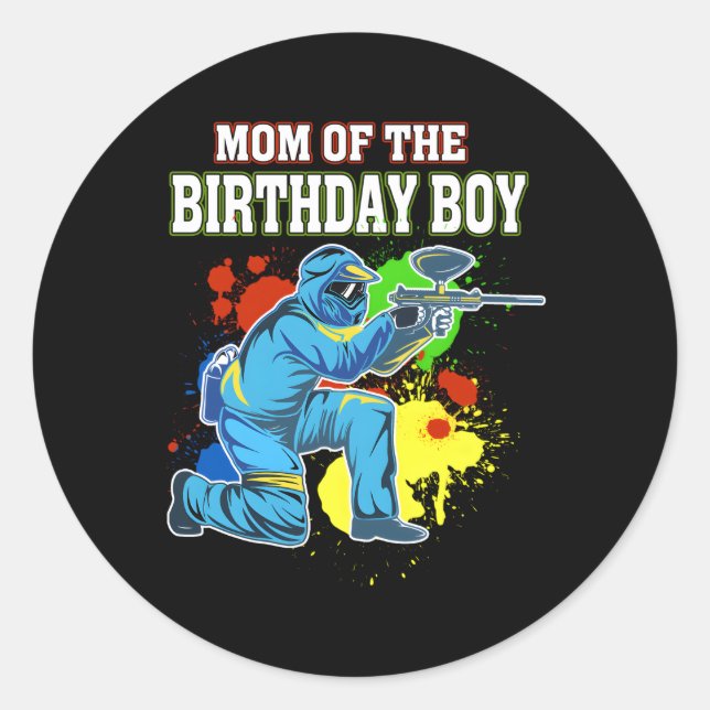 Sticker Rond Paintball Maman Du Py Paintball (Devant)