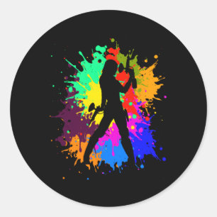 Sticker Rond Paintball Paint Tir Paintballer Air Gun