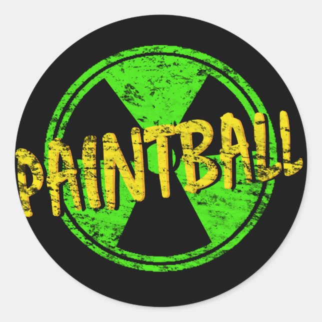 Sticker Rond Paintball Radioactif (Devant)