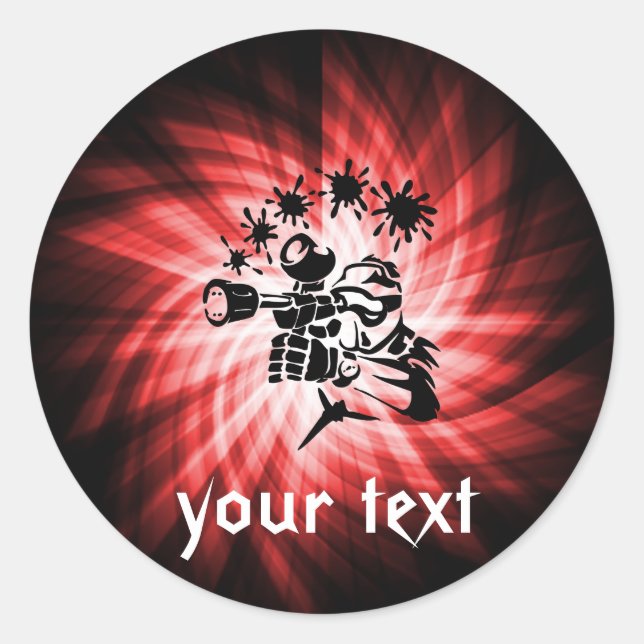 Sticker Rond Paintball rouge (Devant)