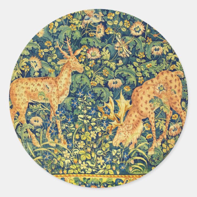 STICKER ROND PAIRE DE CERVEAUX EN DÉVERSEMENT, FLEURS D'IMAGINA (Devant)