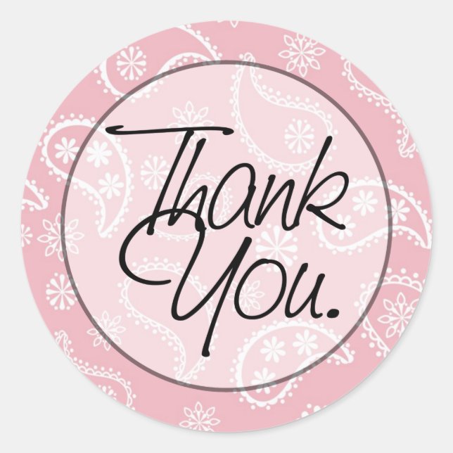 Sticker Rond Paisley | MERCI (Devant)